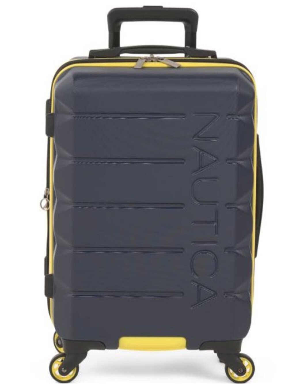 Nautica Navy Hardshell Carry-On with Yellow Trim - Picture 1 of 3